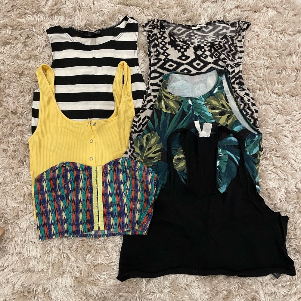 Crop tops from different brands